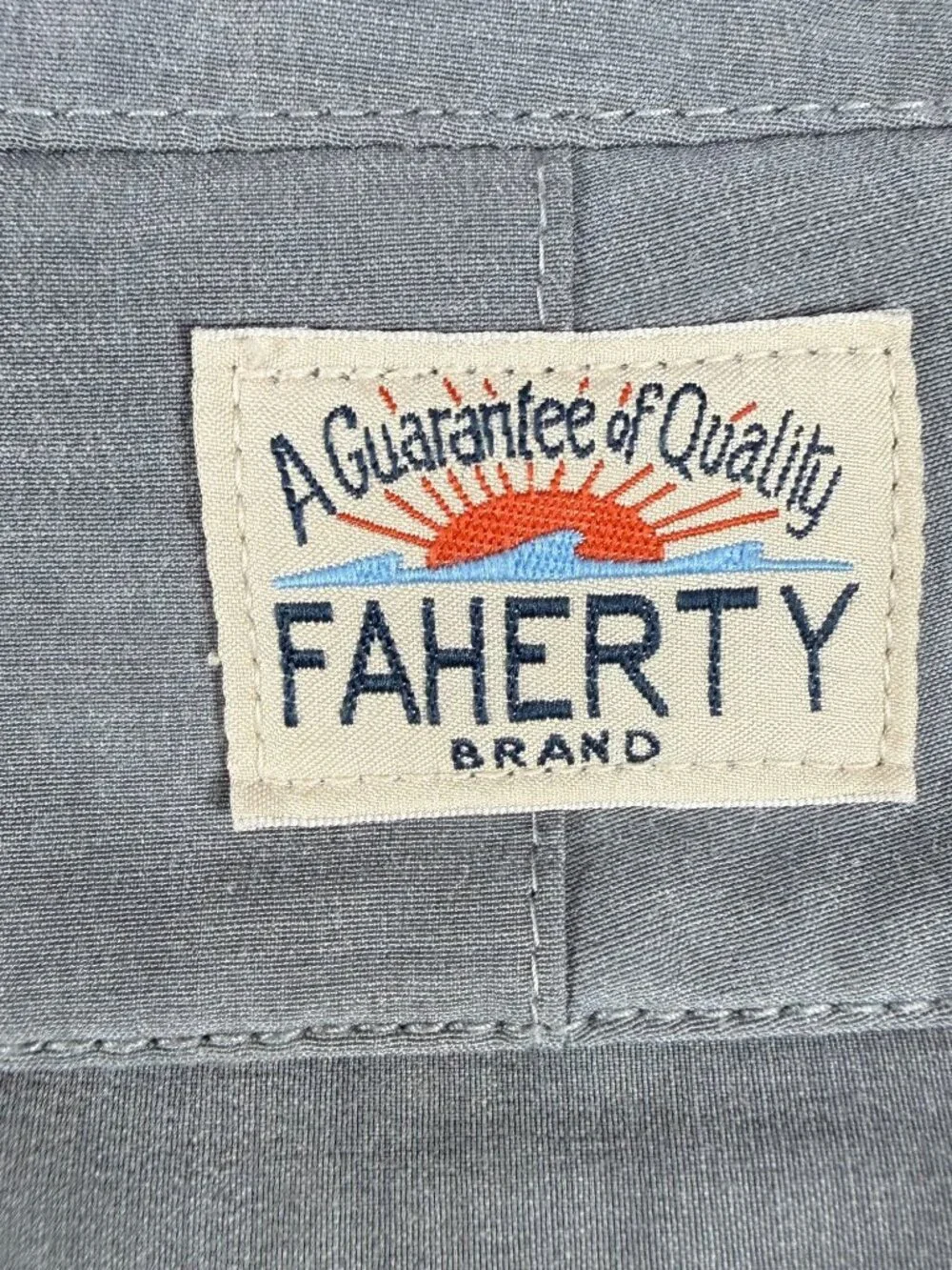 Faherty Mens All Day Shorts Gray Size 40 Drawstring Stretch Preppy Beach